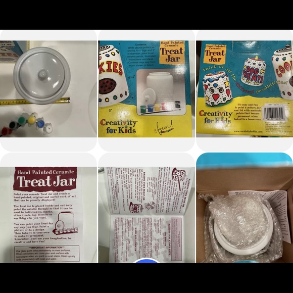 CANISTER COOKIE JAR DECORATE ARTS & Crafts kitchen treat Xmas activity kit - Picture 3 of 3